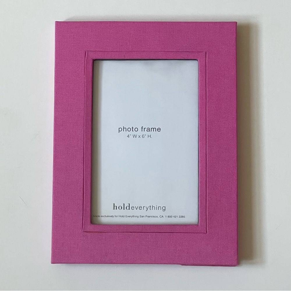 Hold Everything Pink Fabric 4 x 6” Photo Frame